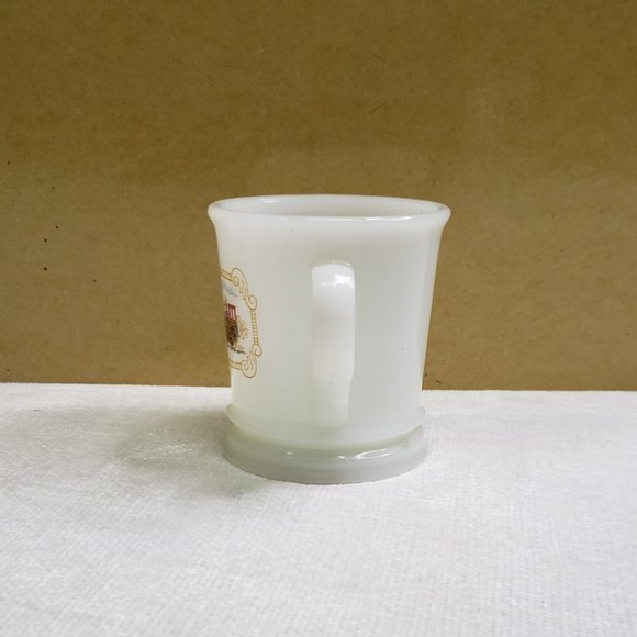 Avon Coffee Cup Collectible Locomotive Milk Glass Shaving Mug Train Vintage - Picture 3 of 12